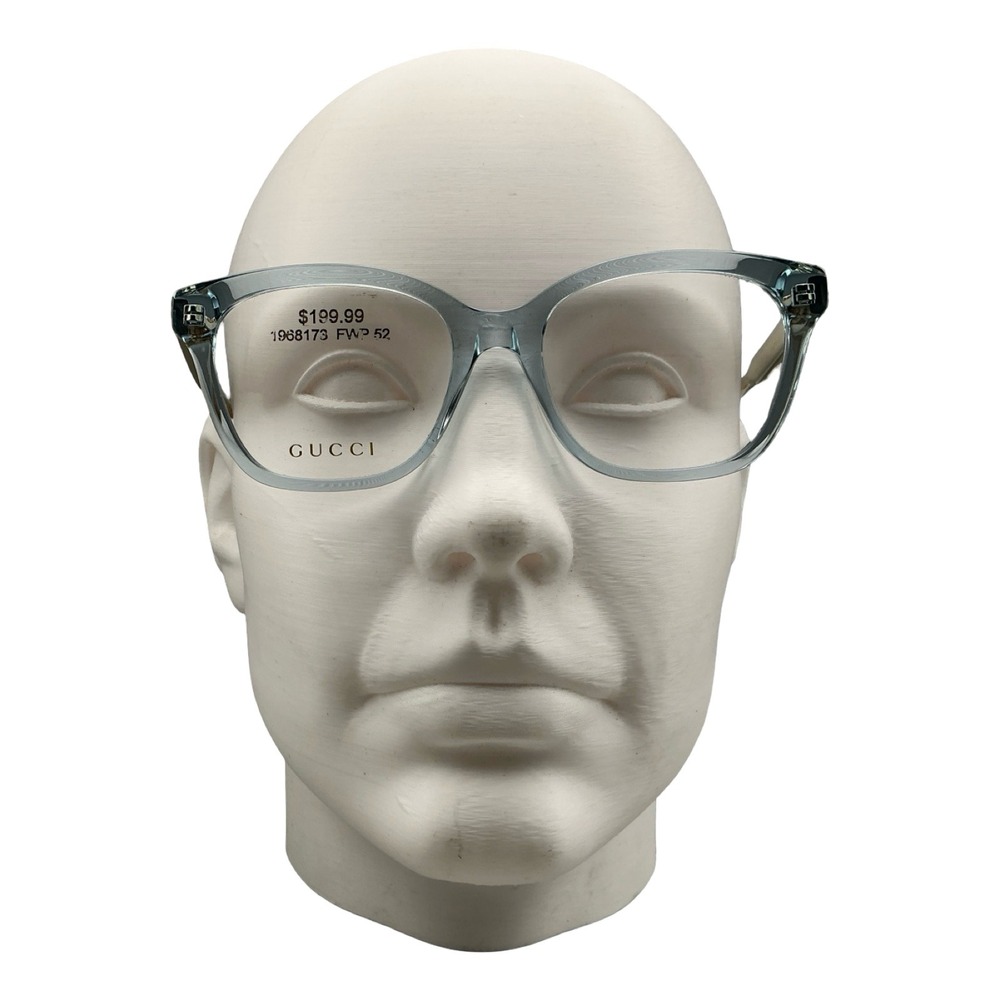 Gucci GG0566ON 003 Blue Gold Square Eyeglasses Frames 52-18-140